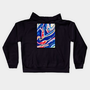 Arcade Carpet - Abstract Acrylic Pour Painting Kids Hoodie